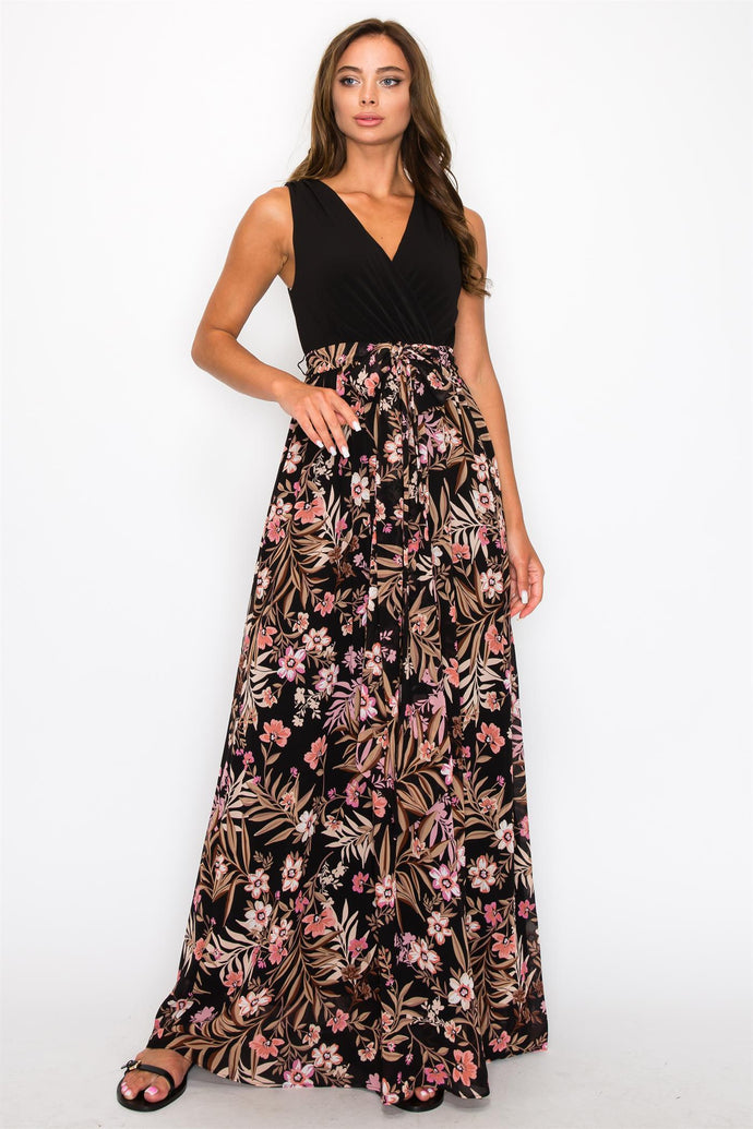 Chiffon Sleeveless Maxi Dress