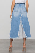 Load image into Gallery viewer, Long Length Panelled Denim Skirt
