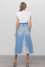 Load image into Gallery viewer, Long Length Panelled Denim Skirt