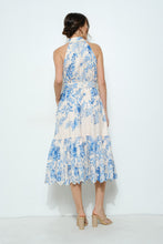 Load image into Gallery viewer, Floral Eyelet Halter Midi Dress