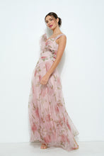 Load image into Gallery viewer, Floral Print Flower Corsage Detail Maxi Dress