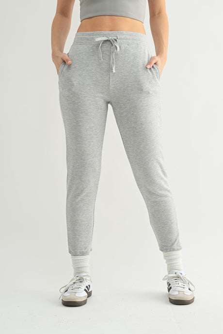 French Terry Cuffed Skinny Joggers