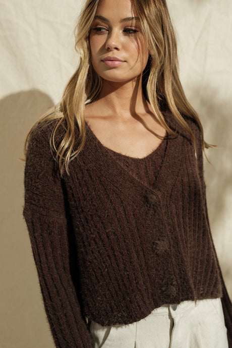 Rory Fuzzy Sweater Cardigan