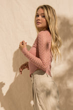 Load image into Gallery viewer, Calvin Mock Neck Lace-Knit Top