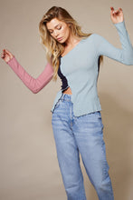 Load image into Gallery viewer, Color Block Long Sleeve Top