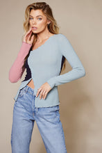 Load image into Gallery viewer, Color Block Long Sleeve Top