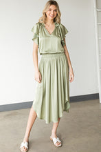 Load image into Gallery viewer, Solid Satin Midi Dress