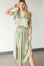 Load image into Gallery viewer, Solid Satin Midi Dress