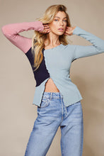 Load image into Gallery viewer, Color Block Long Sleeve Top