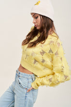 Load image into Gallery viewer, Checkerboard Pattern Fringed Sweater