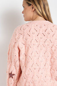 Hand Embroidered Crop Sweater Cardigan