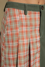 Load image into Gallery viewer, Hailey Denim Check Mixed Skirt