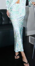 Load image into Gallery viewer, Paisley Satin Bias Cut Long Skirts