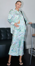 Load image into Gallery viewer, Paisley Satin Bias Cut Long Skirts