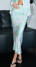 Load image into Gallery viewer, Paisley Satin Bias Cut Long Skirts