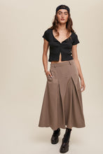 Load image into Gallery viewer, Pleated A-Line High Waisted Skirt