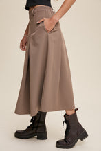 Load image into Gallery viewer, Pleated A-Line High Waisted Skirt