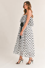 Load image into Gallery viewer, Polka Dot Ruffle Midi Dress