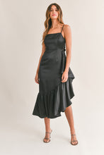 Load image into Gallery viewer, Frill Detail Asymmetric Hem Line Midi Dress