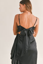 Load image into Gallery viewer, Frill Detail Asymmetric Hem Line Midi Dress