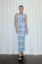 Load image into Gallery viewer, Denim Printed Mesh Long Skirts