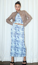 Load image into Gallery viewer, Denim Printed Mesh Long Skirts