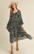 Load image into Gallery viewer, Floral Print Ruffle Trim Midi Dress