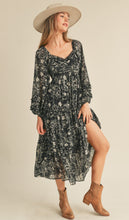 Load image into Gallery viewer, Floral Print Ruffle Trim Midi Dress