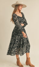 Load image into Gallery viewer, Floral Print Ruffle Trim Midi Dress
