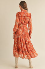 Load image into Gallery viewer, Button Down Ruffle Tiered Midi Dress