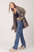 Load image into Gallery viewer, Aztec Graphic Shawl Collar Sweater Knit Cardigan