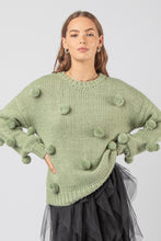 Load image into Gallery viewer, Pom Pom Chunky Oversized Knit Sweater Top