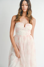 Load image into Gallery viewer, Floral Organza Plunged Midi Dress