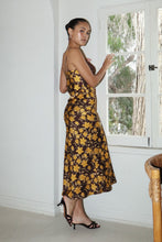 Load image into Gallery viewer, Floral Long Dress with Trim on Top