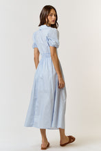 Load image into Gallery viewer, Stripe Twist Front Cut-out Smocked Waist Dress