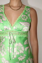 Load image into Gallery viewer, Plant Print Satin Mini Dress