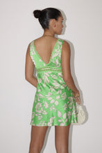 Load image into Gallery viewer, Plant Print Satin Mini Dress