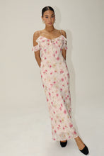 Load image into Gallery viewer, Dreamy Floral Ruffle Shoulder Long Dress