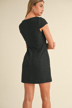 Load image into Gallery viewer, Corsage Tweed Mini Dress