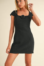 Load image into Gallery viewer, Corsage Tweed Mini Dress