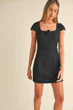 Load image into Gallery viewer, Corsage Tweed Mini Dress