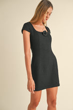 Load image into Gallery viewer, Corsage Tweed Mini Dress