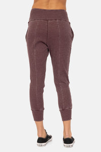 Cotton Blend Waffle Knit Jogger