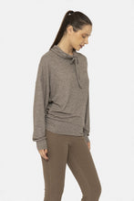 Load image into Gallery viewer, Brushed Cowl Neck Lounge Pullover