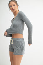 Load image into Gallery viewer, Brushed Hacci Button Henley Top
