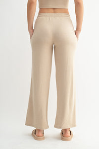 Brushed Hacci Wide Leg Lounge Pants (Copy)