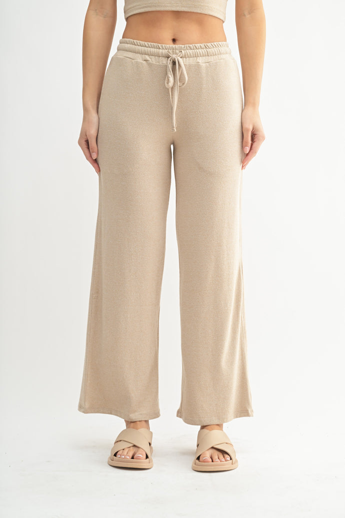 Brushed Hacci Wide Leg Lounge Pants (Copy)