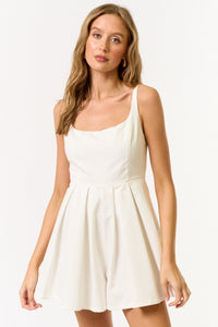 Pleated Flare Romper