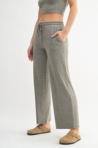 Brushed Hacci Wide Leg Lounge Pants