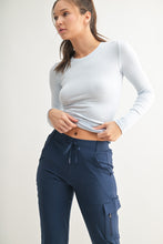 Load image into Gallery viewer, Essential Long Sleeve Micro Ribbed Athleisure Top